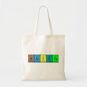 Sac fourre-tout de nom de table périodique Barista