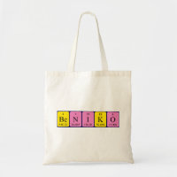 Sac fourre-tout de nom de table périodique Beniko