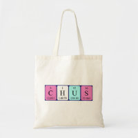 Sac fourre-tout de nom de table périodique Chus