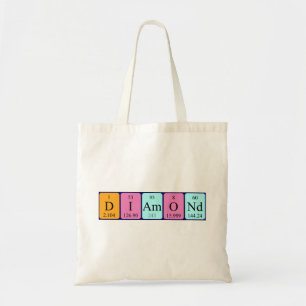 Sac fourre-tout de nom de table périodique diamant