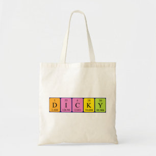 Sac fourre-tout de nom de table périodique Dicky