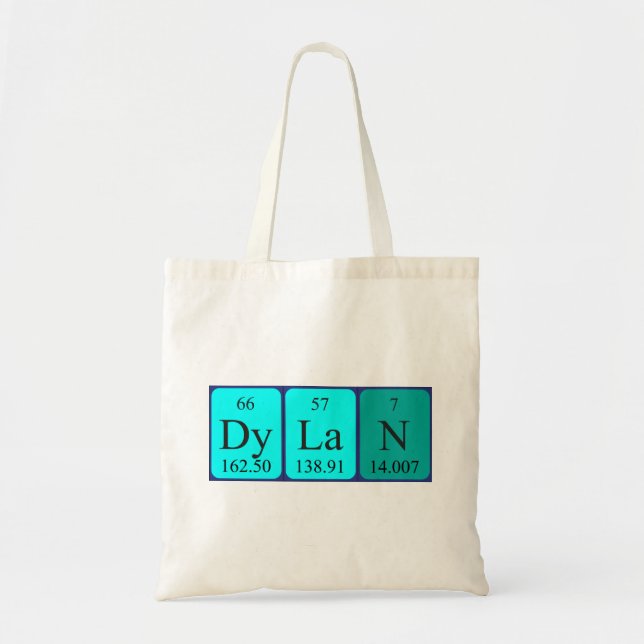 Sac fourre-tout de nom de table périodique Dylan (Devant)