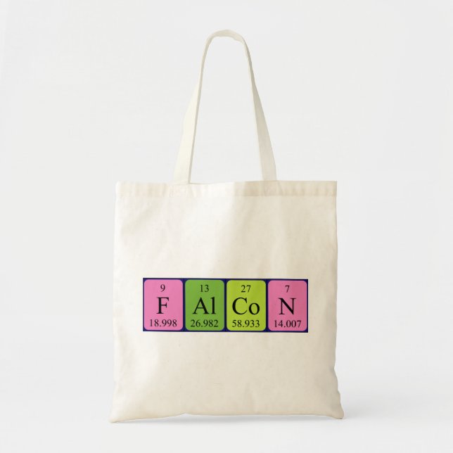 Sac fourre-tout de nom de table périodique Falcon (Devant)