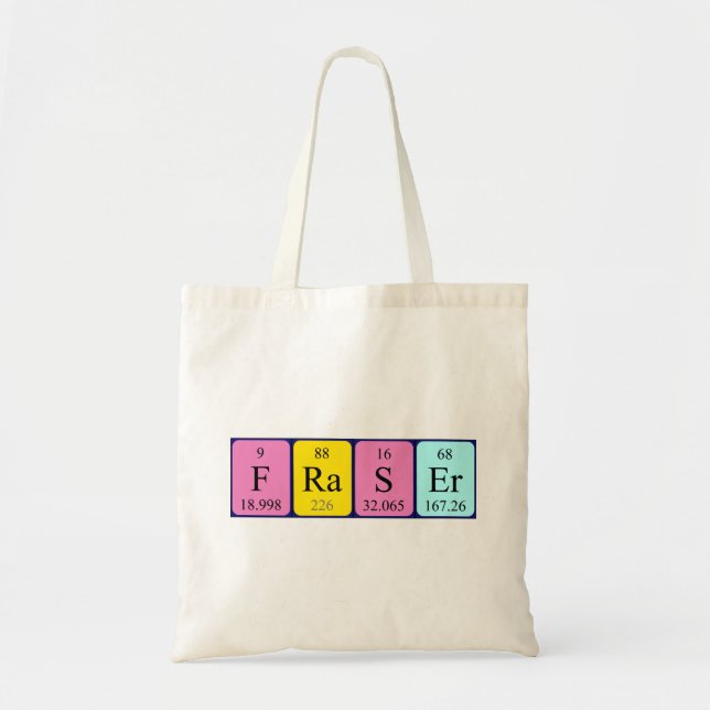 Sac fourre-tout de nom de table périodique Fraser (Devant)