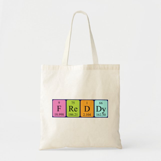 Sac fourre-tout de nom de table périodique Freddy (Devant)