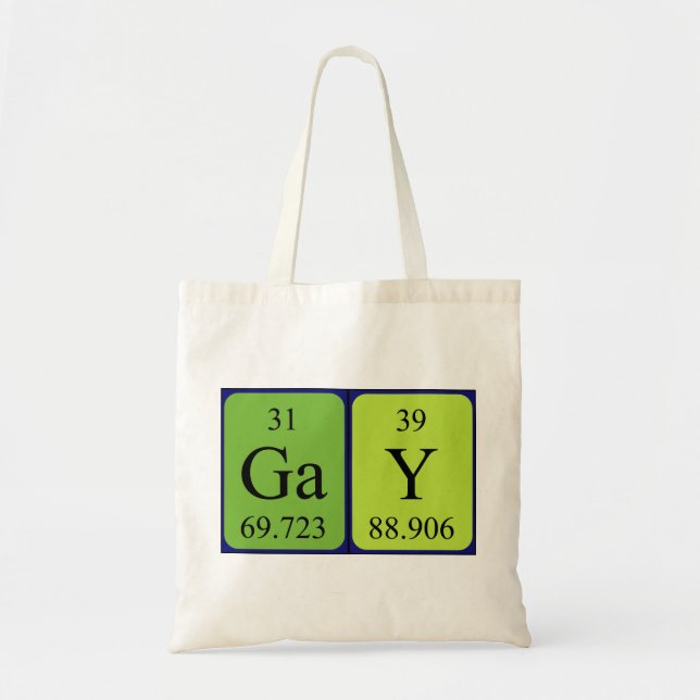 Sac fourre-tout de nom de table périodique gay (Devant)