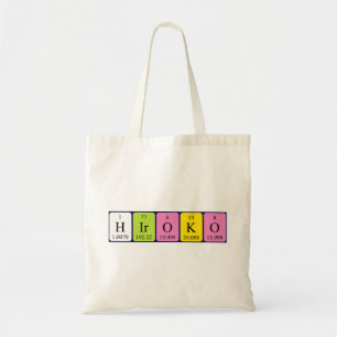 Sac fourre-tout de nom de table périodique Hiroko
