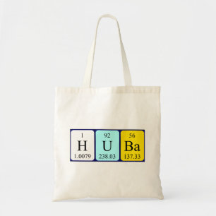 Sac fourre-tout de nom de table périodique Huba