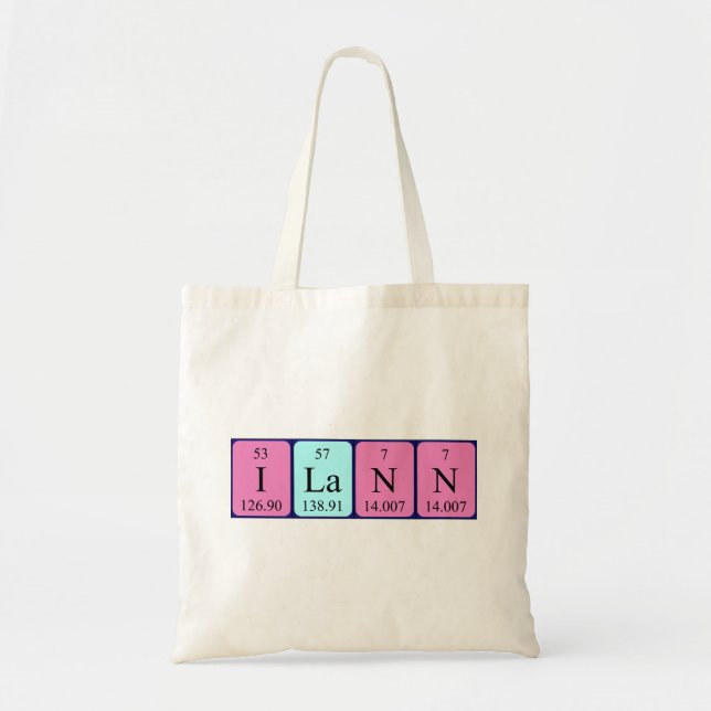 Sac fourre-tout de nom de table périodique Ilann (Devant)