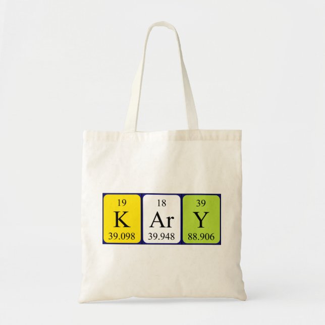 Sac fourre-tout de nom de table périodique Kary (Devant)