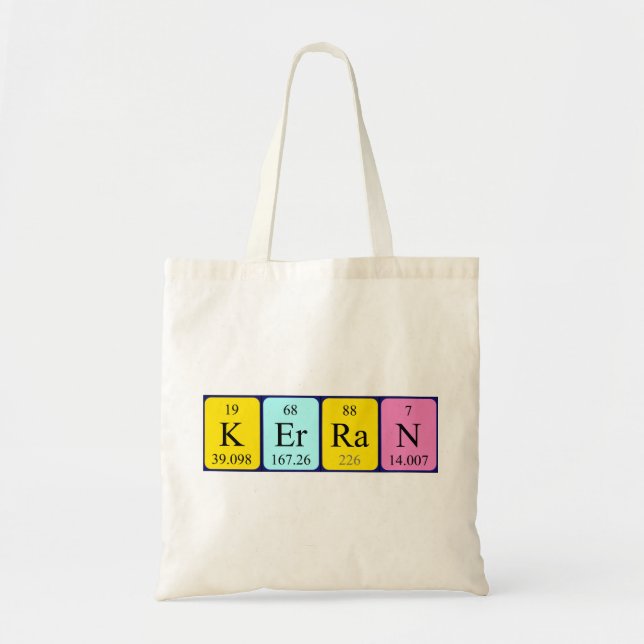Sac fourre-tout de nom de table périodique Kerran (Devant)