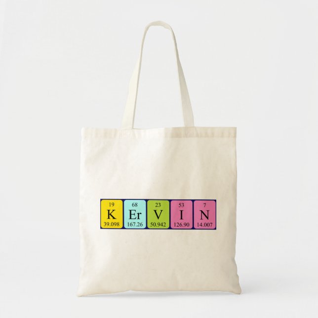 Sac fourre-tout de nom de table périodique Kervin (Devant)