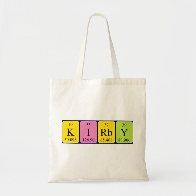 Sac fourre-tout de nom de table périodique Kirby (Devant)