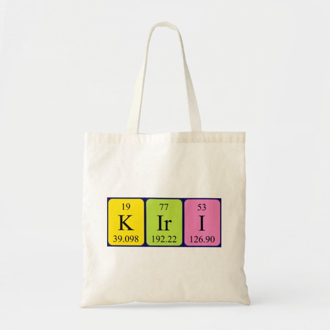 Sac fourre-tout de nom de table périodique Kiri (Devant)