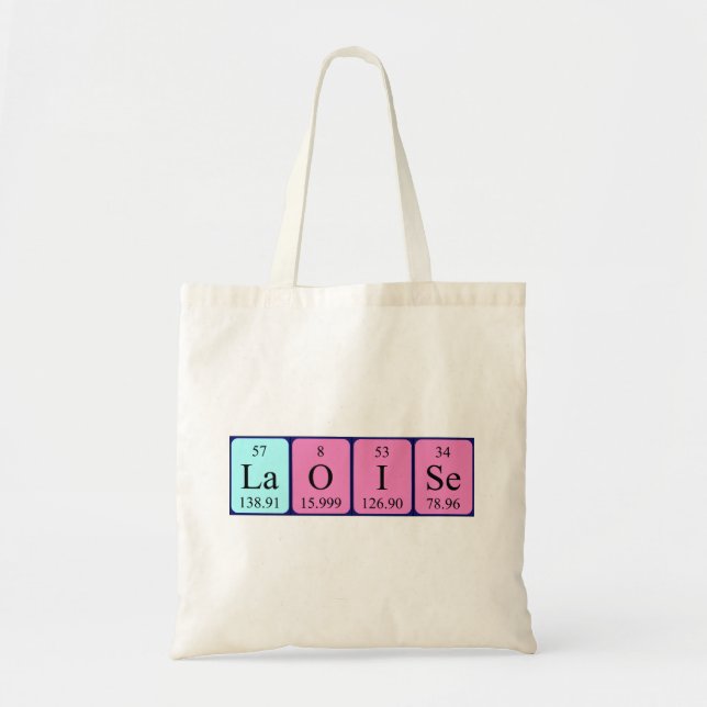Sac fourre-tout de nom de table périodique Laoise (Devant)