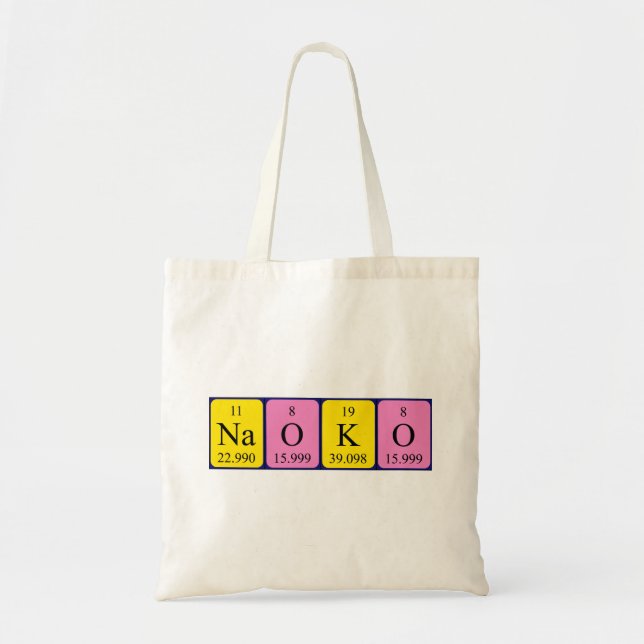 Sac fourre-tout de nom de table périodique Naoko (Devant)