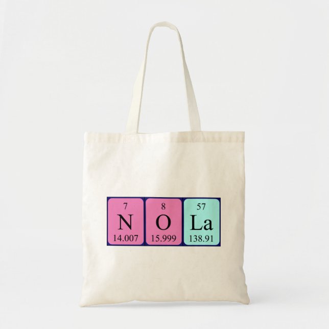 Sac fourre-tout de nom de table périodique Nola (Devant)
