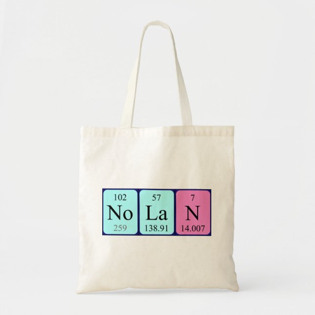 Sac fourre-tout de nom de table périodique Nolan (Devant)