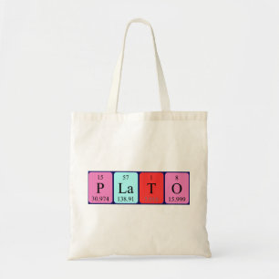 Sac fourre-tout de nom de table périodique Plato