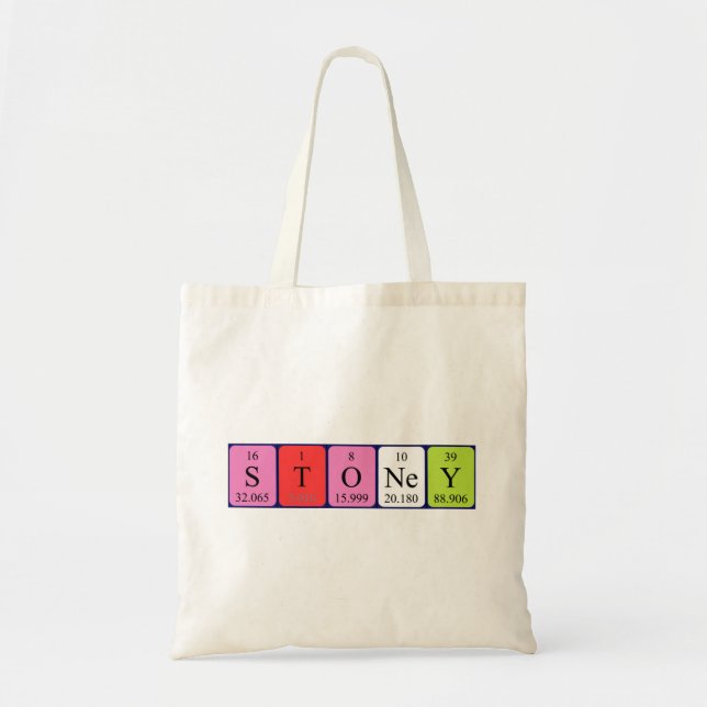 Sac fourre-tout de nom de table périodique Stoney (Devant)