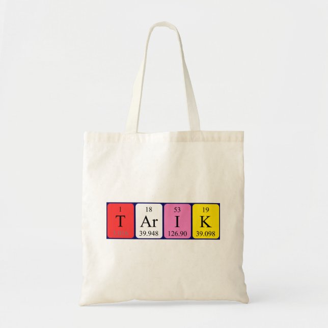 Sac fourre-tout de nom de table périodique Tarik (Devant)