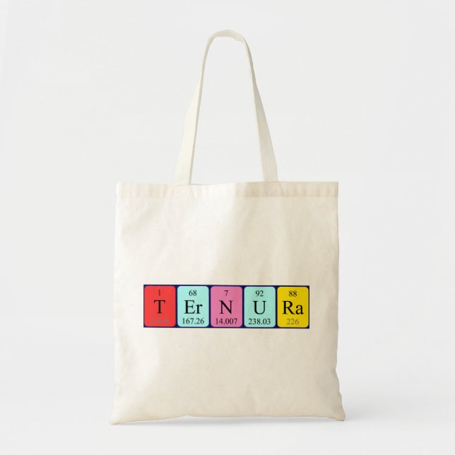 Sac fourre-tout de nom de table périodique Ternura (Devant)