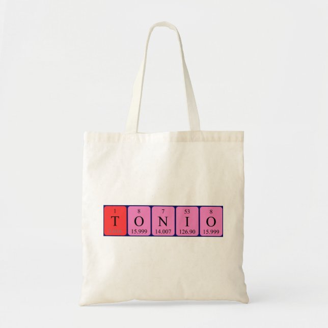 Sac fourre-tout de nom de table périodique Tonio (Devant)