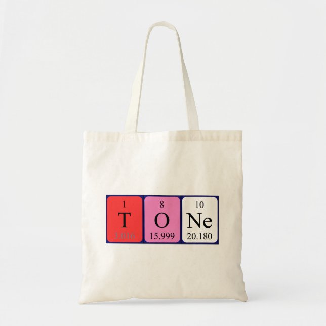 Sac fourre-tout de nom de table périodique tonique (Devant)
