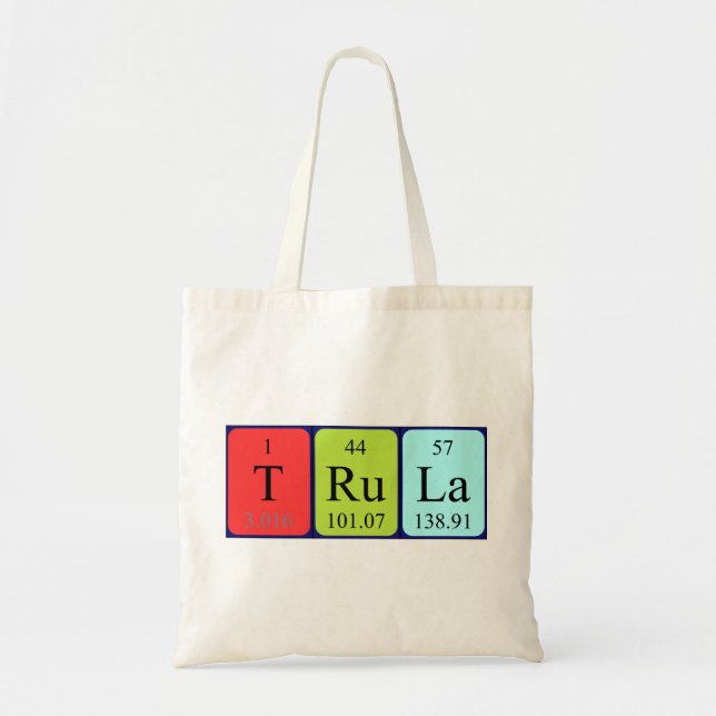 Sac fourre-tout de nom de table périodique Trula (Devant)