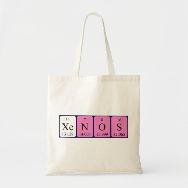 Sac fourre-tout de nom de table périodique Xenos (Devant)