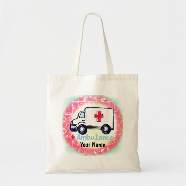 Sac fourre-tout de nom personnalisé Ambulance (Devant)