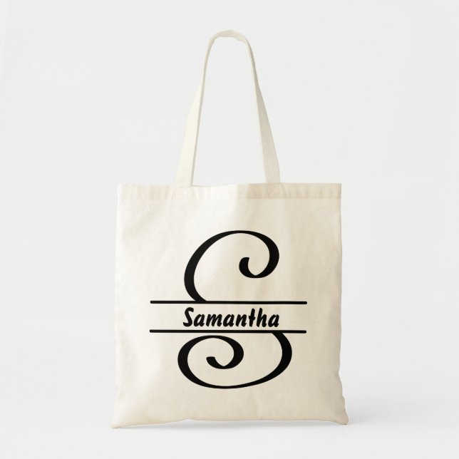 sac fourre-tout de nom personnalisé, lettre person (Devant)