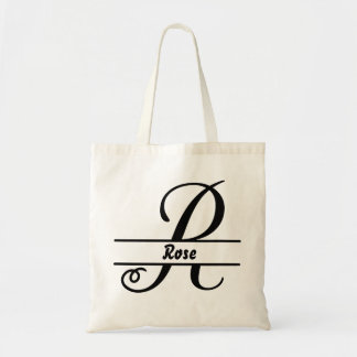 sac fourre-tout de nom personnalisé, lettre person
