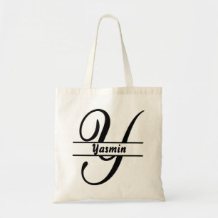 sac fourre-tout de nom personnalisé, lettre person