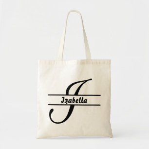 sac fourre-tout de nom personnalisé, lettre person