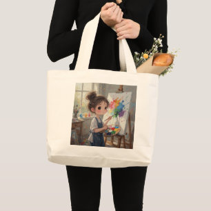 Sac fourre-tout de peintre fille fantaisiste
