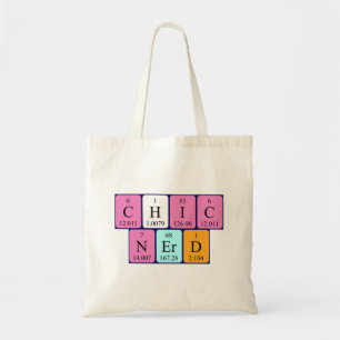 Sac fourre-tout de phrase de table périodique Chic