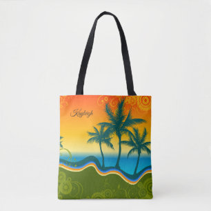 Sac fourre-tout de plage tropical