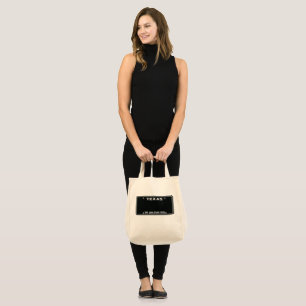 Sac fourre-tout de plaque de licence personnalisée