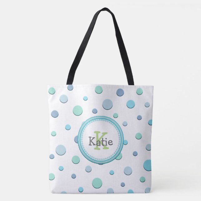 Sac fourre-tout de point Polka personnalisé (Devant)