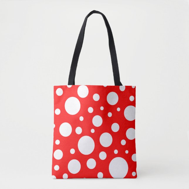Sac fourre-tout de points rouges (Devant)