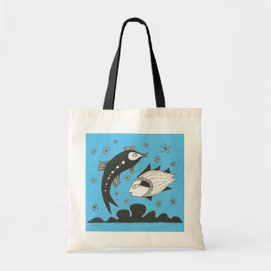 Sac fourre-tout de poisson bleu inspiré de la Grèc