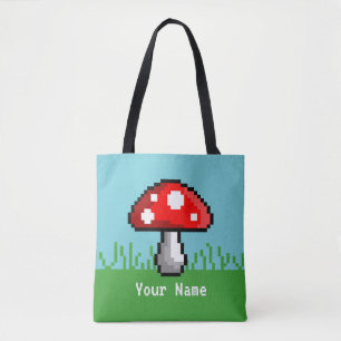 Sac fourre-tout de prairie de champignons Pixel
