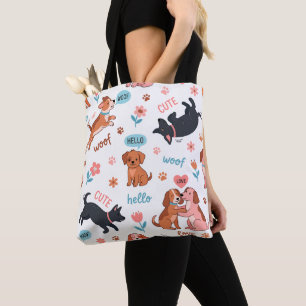 Sac fourre-tout de prairie pour chiens de dessin a