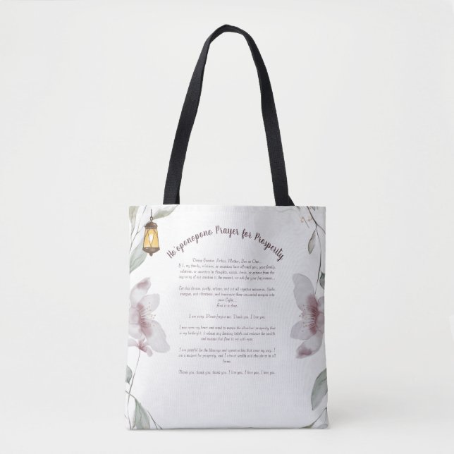 Sac fourre-tout de prière Ho'oponopono (Devant)