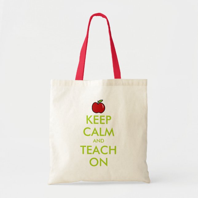Sac fourre-tout de professeur de pomme rouge | Gar (Devant)