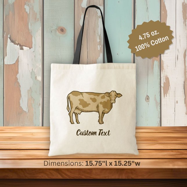 Sac fourre-tout de profil de vache (Créateur téléchargé)