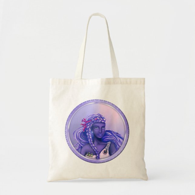 Sac fourre-tout de sirène d'océan violet (Devant)