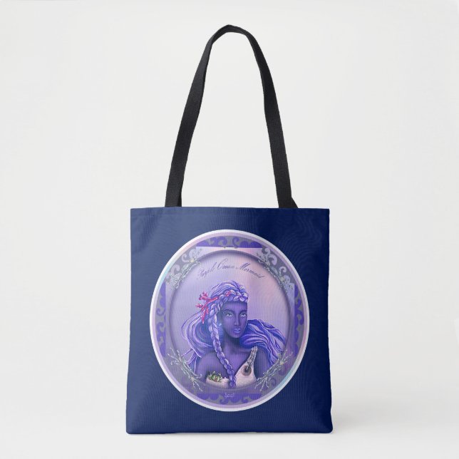 Sac fourre-tout de sirène d'océan violet (Devant)