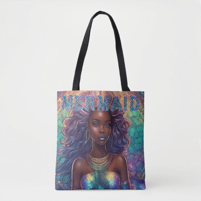 Sac fourre-tout de sirène noire (Devant)